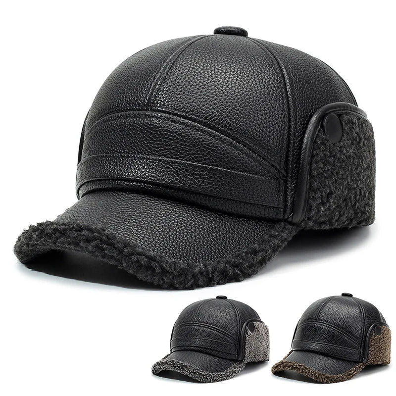 Casquette polaire avec protection oreilles pour hommes