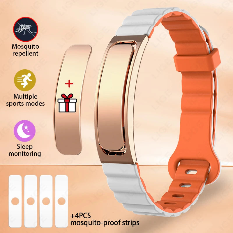 Bracelet Anti-Moustique Ultrasonique LIGE - Répulsif Intelligent Unisexe