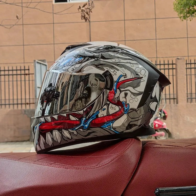 casque integral moto scooter homme femme avec graphisme personalisé