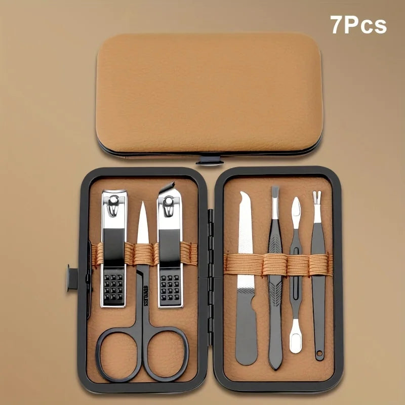 Kit de manucure professionnel en acier inoxydable (7/16/18 pièces)