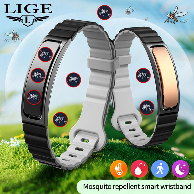 Bracelet Anti-Moustique Ultrasonique LIGE - Répulsif Intelligent Unisexe