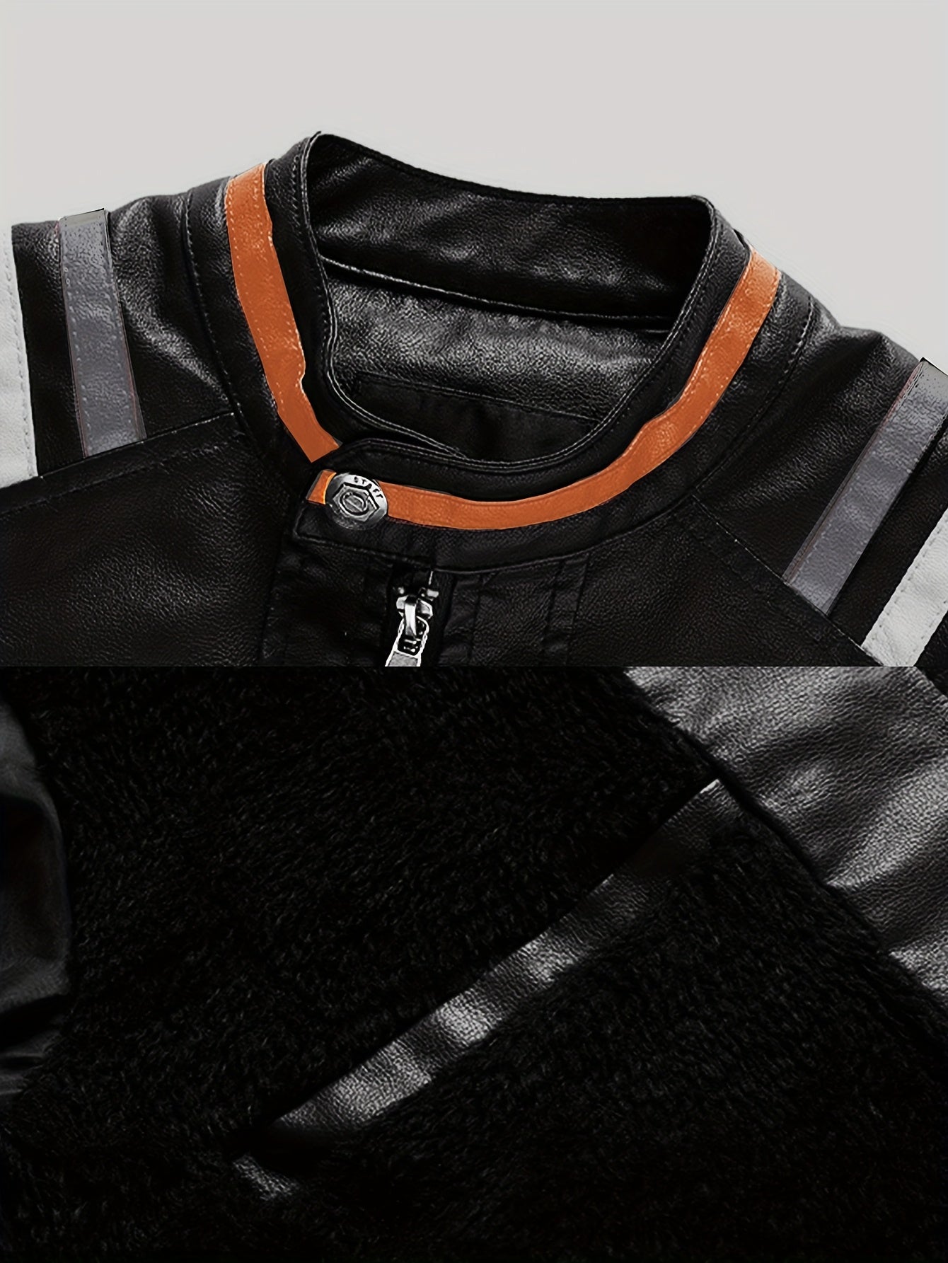 Veste Homme Doublée Style Biker - Manteau Chaud Tendance Hiver