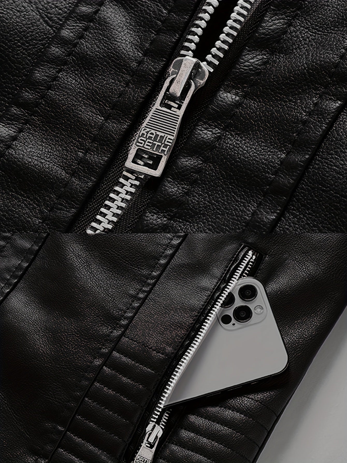 Veste Homme Doublée Style Biker - Manteau Chaud Tendance Hiver