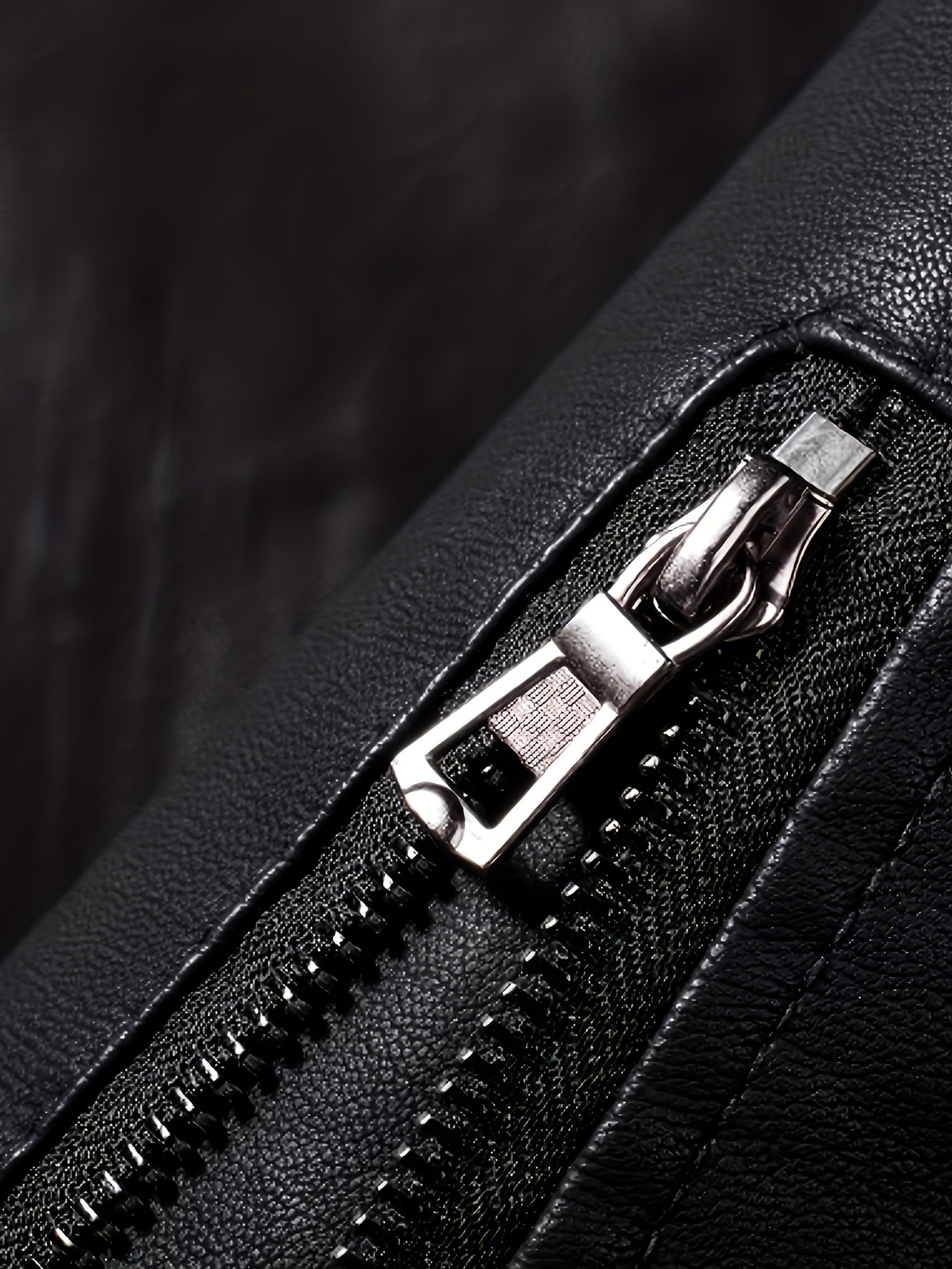 🏍️ Veste Biker Homme Col Montant Zippée - Coupe Ajustée ✨