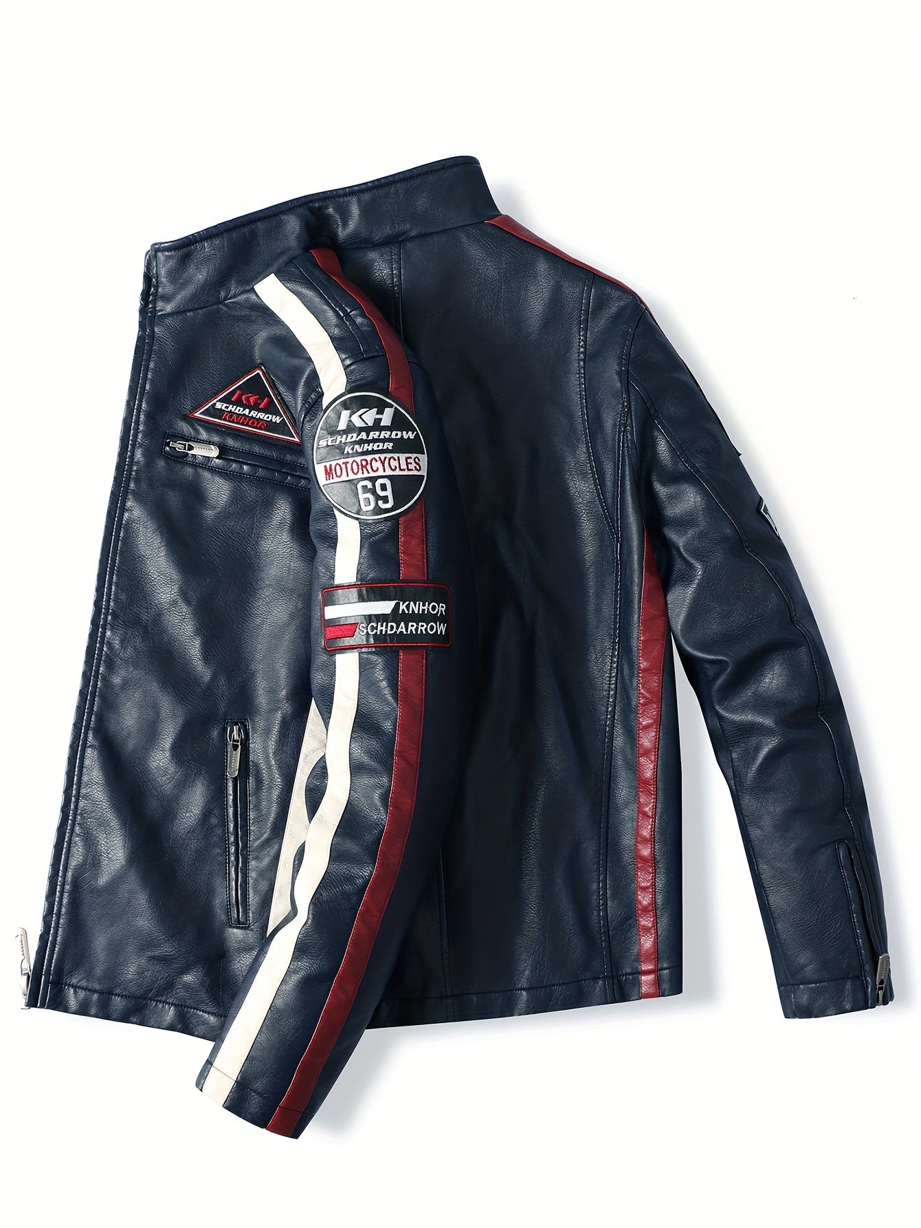 Veste Cuir Homme Style Motard - Blouson Simili Cuir Casual Premium 🏍️