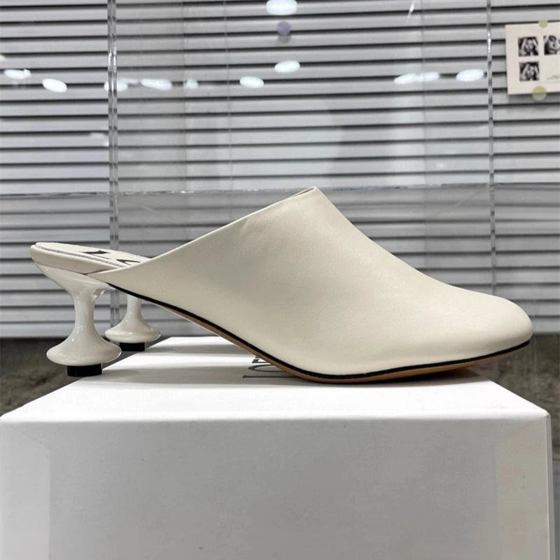 mocassin élégant a talon ouvert